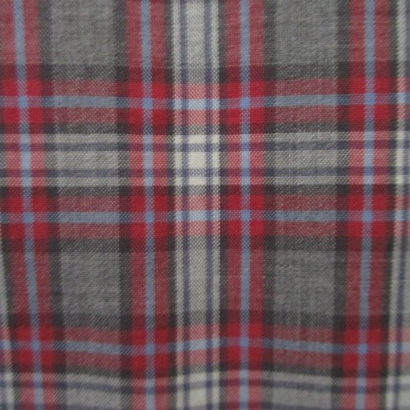 Banana Republic Mens L/S Red Gray Cotton Plaid Casual Shirt- Size 15.5/33 Medium - Picture 2 of 3